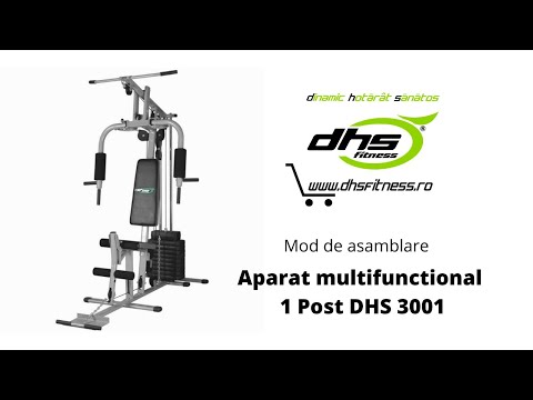 Aparat Multifunctional Fitness 1 Post Dhs 3001 - Negru-Gri