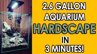 2.6 Gallon Aquascape in 3 Minutes!