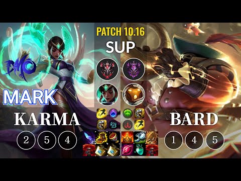 DMO Mark Karma vs Bard Sup - KR Patch 10.16