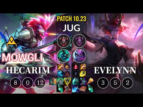 VIT Mowgli Hecarim vs Evelynn Jungle - KR Patch 10.23