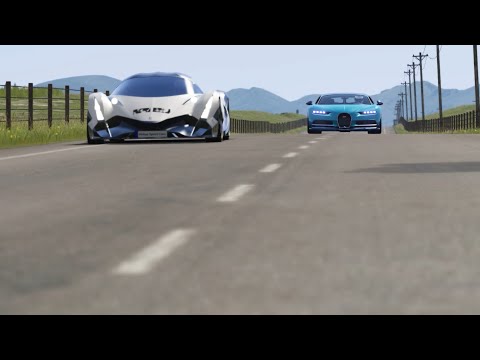 Devel Sixteen vs Bugatti Chiron at Highlands