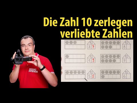 Die Zahl 10 zerlegen - "verliebte Zahlen" - Grundschule - Klasse 1