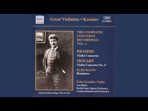 3 Romanzen, Op. 94: No. 2. in A Major (arr. F. Kreisler) : Romance In A Major, Op. 94, No. 2...