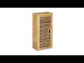 Badezimmer Hängeschrank Bambus 2 Ablagen Braun - Bambus - Holzwerkstoff - 35 x 66 x 20 cm