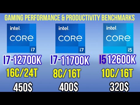 I5-12600K vs I7-11700K vs I7-12700KF VS  VS R7-5800X VS ON 1080P gaming benchmarks
