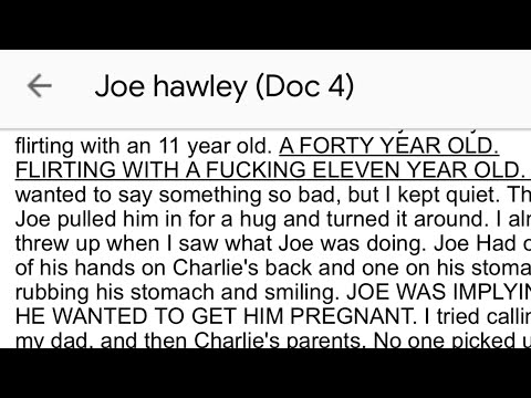 it's officially OVER for Joe Hawley, or something. yeah, that'll get views