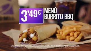 Taco Bell Menú Burrito BBQ 3,49€ |La Definición de ser TACONÓMICO anuncio