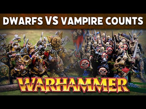 Dwarfs vs Vampire Counts Warhammer Fantasy 8th Edition Live Reupload Battle Report