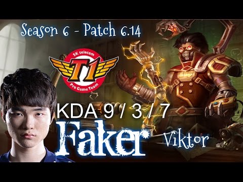 SKT T1 Faker VIKTOR vs BRAND Mid - Patch 6.14 KR Ranked | League of Legends