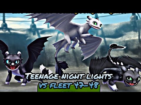 DEFENDING BERK WITH  ALL 3 TEENAGE NIGHT LIGHTS (VS Fleet 47 & 48) - Dragons: Rise of Berk