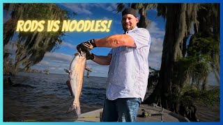We went after the catfish two ways.  