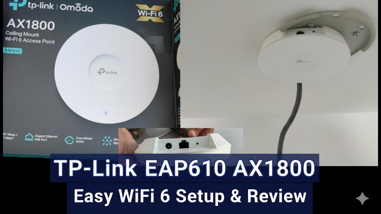 Miniatura da avaliação em vídeo de Access Point TP-Link Omada EAP610 Wi-Fi 6 AX1800