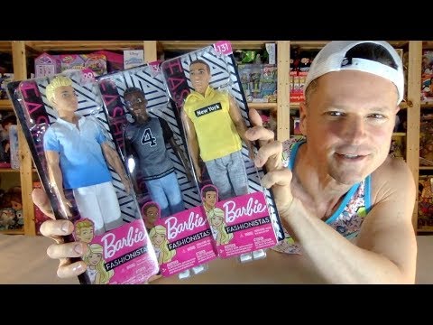 2019 Barbie Fashionistas Wave 2 Ken Doll 129, 130 & 131 Unboxing Review Comparison