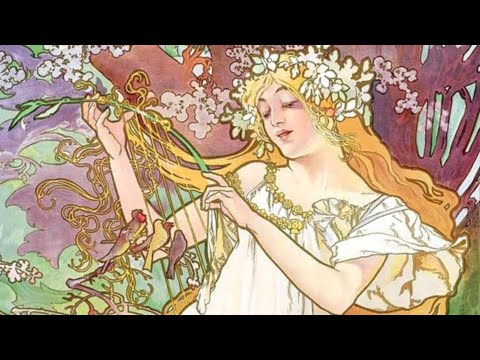 Les quatre saisons, Alfons Mucha [Seasons, Art Nouveau]