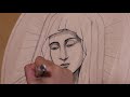 The Virgin Mary Drawing-Mary Nisan