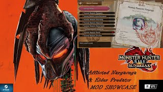 Monster Hunter Rise Sunbreak - Predator Mod Showcase - Afflicted Nargacuga - CB -9'55