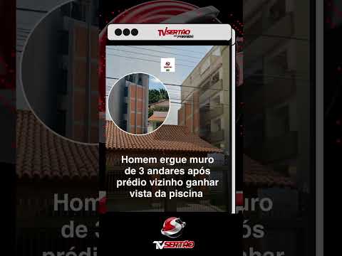 O paredão de Passos: morador constrói muro colossal para esconder piscina de vizinhos