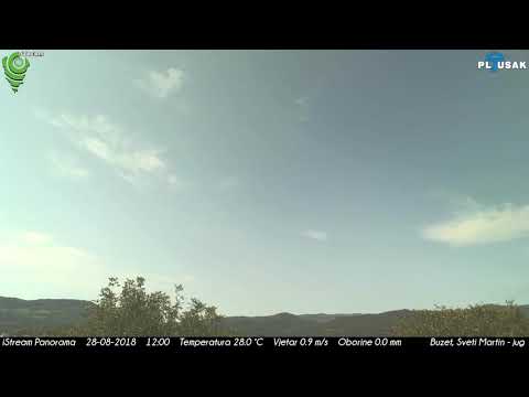 Buzet, Sveti Martin - jug 28.08.2018 Day HD TimeLapse