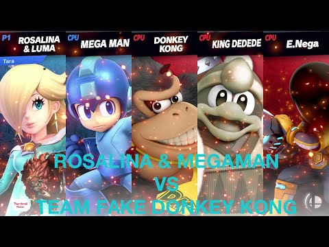 SSBU - Rosalina (me) & Megaman vs Team Fake Donkey Kong