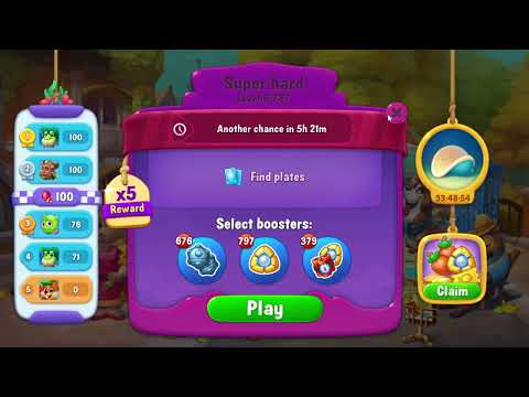 Fishdom 6787 Super Hard Level - 9 moves - NO BooSTERS
