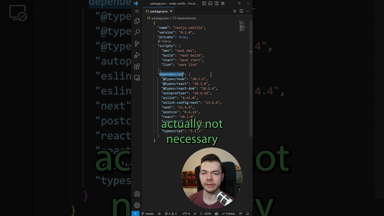 Dependencies vs DevDependencies in Next.JS