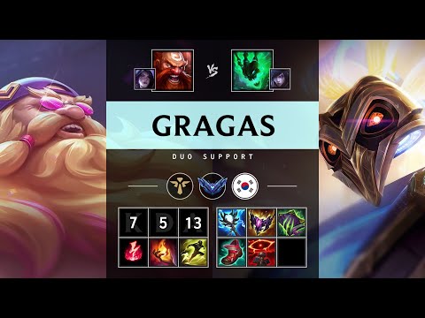Gragas Support vs Thresh - KR Diamond Patch 25.18