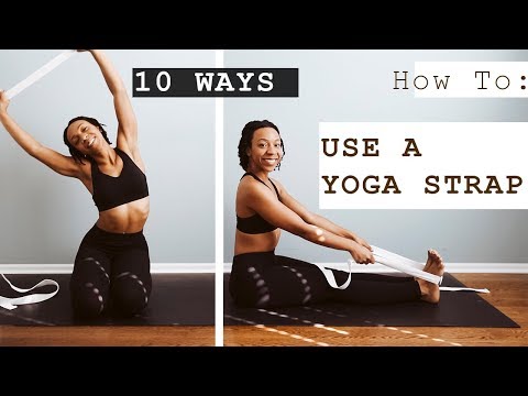HOW TO: 10 ways to use a YOGA STRAP for BEGINNERS | Tumaz Yoga Strap