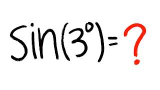 exact value of sin(3 degrees)