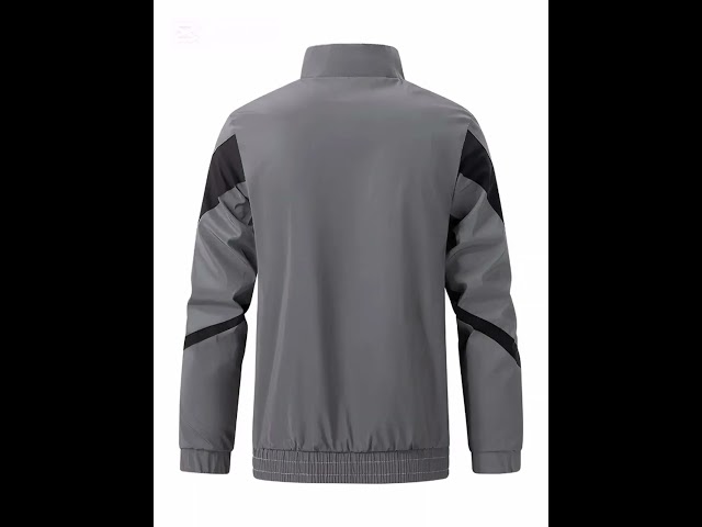 Vídeo relacionado con GURUNVANI Chaqueta con capucha para hombre, chaqueta cortavientos, chaqueta de parche con cremallera, chaqueta anorak, Medium