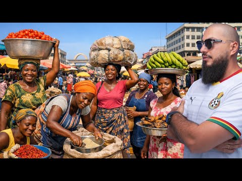 Ghana's Largest Market Run By Women Known as "Market Queens" - Deep Inside Makola Market, Accra 🇬🇭