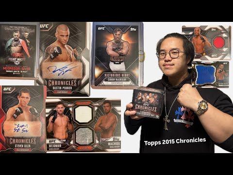 2015 Topps UFC Chronicles Hobby Box Unboxing Hunting for CONOR MCGREGOR AUTO(we got DIAMOND instead)