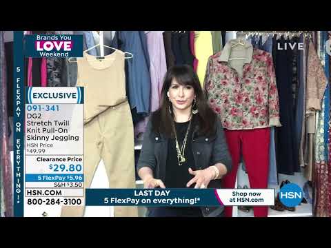 DG2 by Diane Gilman Stretch Twill Knit PullOn Skinny Jeg...