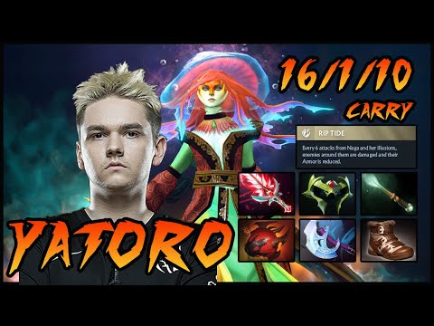 Yatoro Naga Siren Carry | Super Fast Farm + Comeback vs. Scofield & Yamich - Dota 2 Gameplay