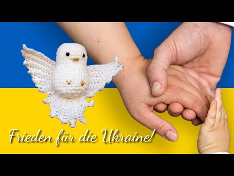 Kleine weiße Friedenstaube - Frieden für die Ukraine!