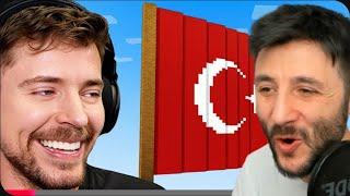 LAZ, MrBeast'in '' Türkiye'yi İnşa Ettik '' Videosunu İzliyor. Minecraft