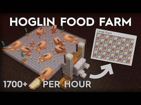 Minecraft Hoglin Food and Leather Farm - Super Easy - 1.16/1.16.1