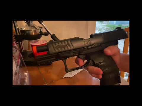 Walther Ppq aursoft pistol unboxing and testing