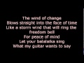 Scorpions The Wind Of Change Lyrics