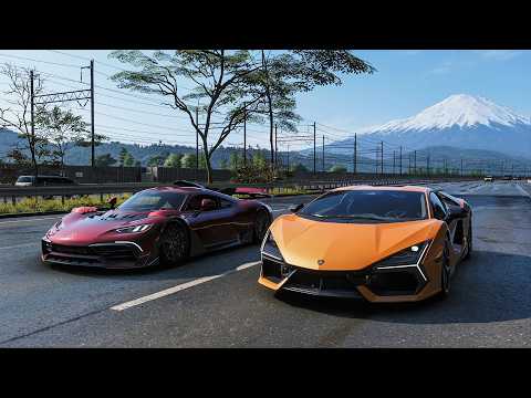 Thumbnail for Forza Horizon 6 Drag race: Lamborghini Revuelto vs Mercedes-AMG One by Mercedes-AMG One