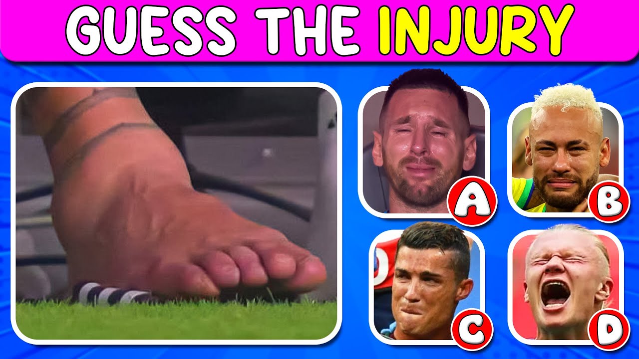 Guess The FOOTBALL PLAYER By His INJURY & RED CARD | Ronaldo, Messi, Neymar Jr., Haaland