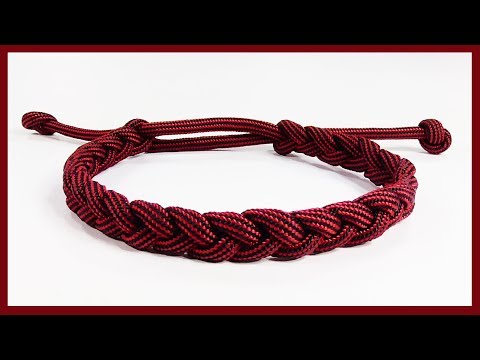 Easiest Adjustable One Strand Braided Paracord Bracelet Rastaclat Style