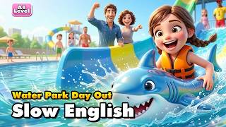 What Happens At The Water Park? | Slow English Listening for Beginners (A1 Level)