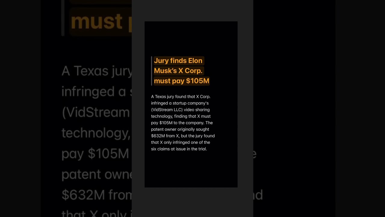 Jury finds X Corp. owes $105M