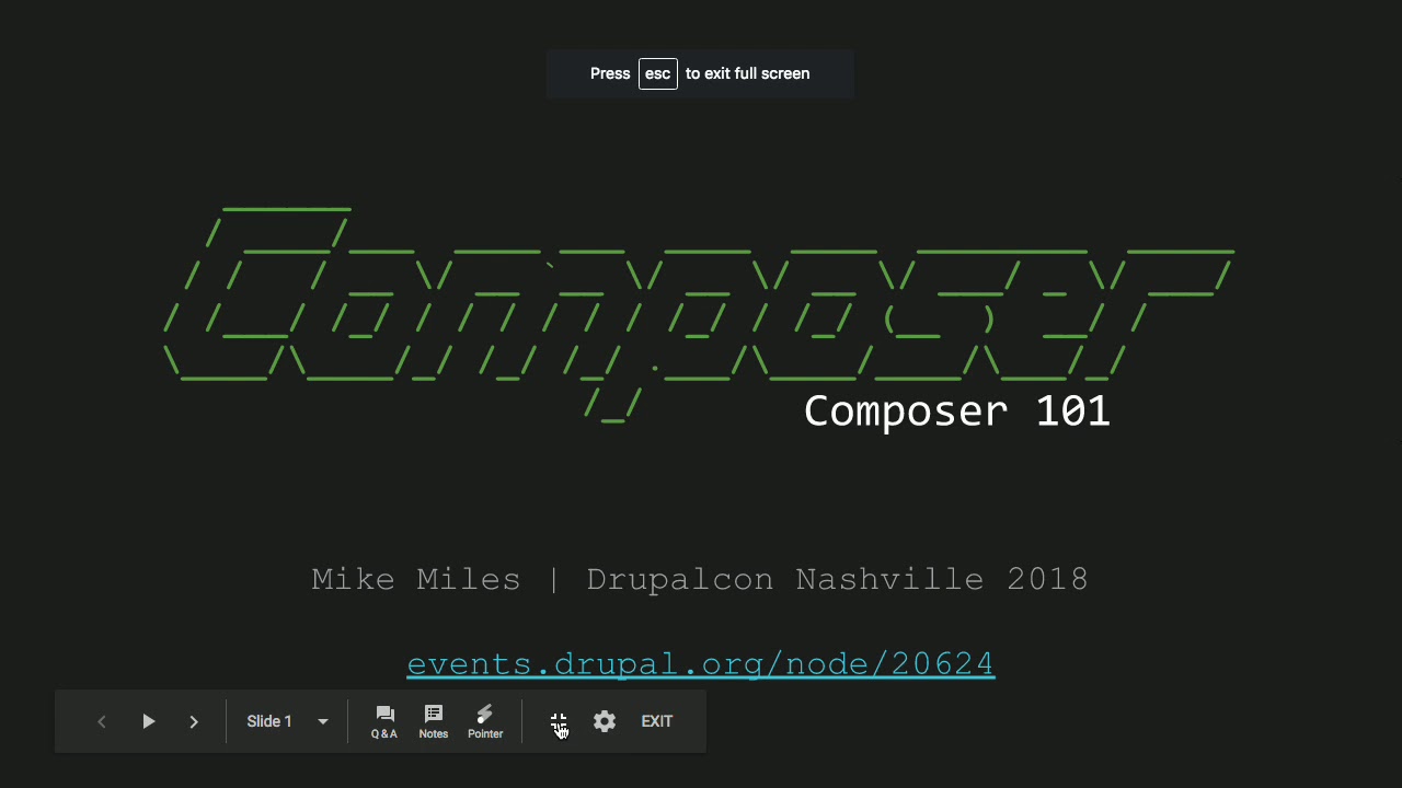 DrupalCon Nashville 2018: Composer 101