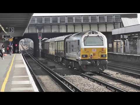 (HD) DB Schenker 67011 & 67029 haul the VSOE through Tonbridge - 18/3/12