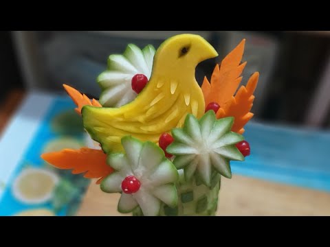 Vegetable carving for gayeholud table decoration by abida's design | Abida Sultana | Carving artist
