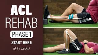 ACL Rehab: Phase 1 | 0 To 8+ Weeks (Education | Strengthening &amp; Range of Motion Exercises | Walking)