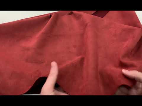 Ткань экозамша стрейч, арт.M1336-4 цвет бордовый марсала