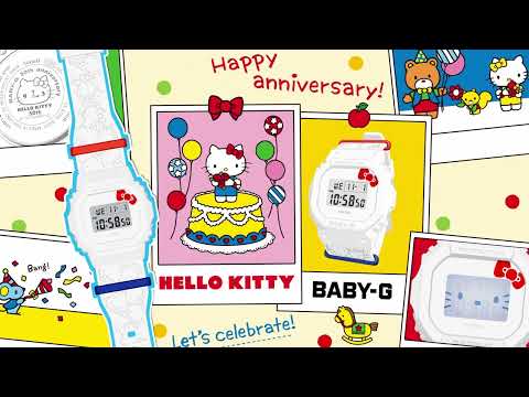 Casio Baby-G BGD-565KT-7DR Hello Kitty Collaboration 50th Anniversary Digital Dial White Resin Band-1