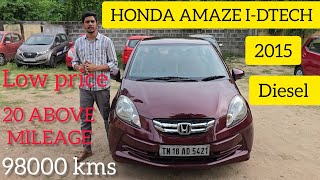❌SOLD❌HONDA AMAZE I-DTECH 2015 DIESEL | ABOVE 20 MILEAGE | QUALITY ASSURED 👌 | LOW PRICE